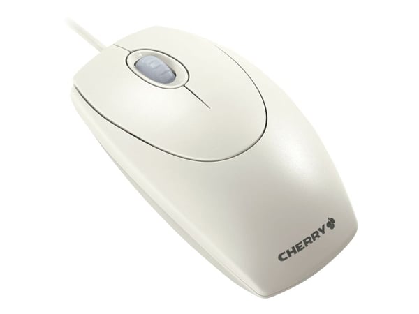 CHERRY WheelMouse - Mus - høyre- og venstrehåndet - optisk - 3 knapper - kablet - PS/2, USB - lysegrå