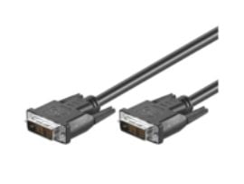 MicroConnect - DVI-kabel - enkeltlenke - DVI-D (hann) til DVI-D (hann) - 1 m - tommelskruer