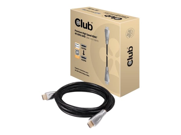 Club 3D - HDMI-kabel - HDMI hann til HDMI hann - 3 m