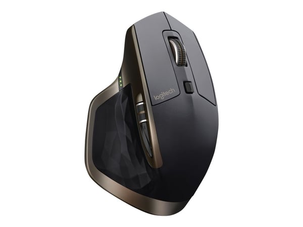 Logitech MX Master - Mus - laser - 5 knapper - trådløs - 2.4 GHz, Bluetooth - USB trådløs mottaker - meteoritt