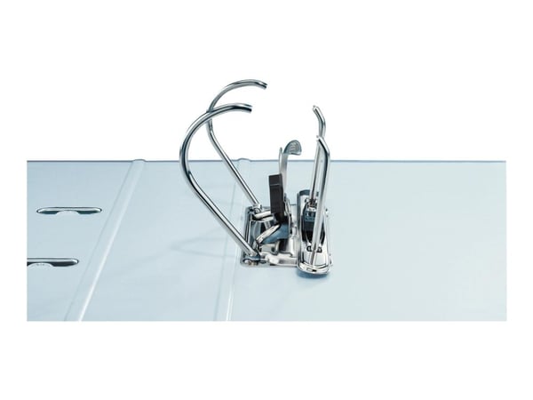 LEITZ plastmappe, 180 grader, DIN A4, 80 mm, hvitfarget pappomslag, laminert med PP-film (1010-50-01)