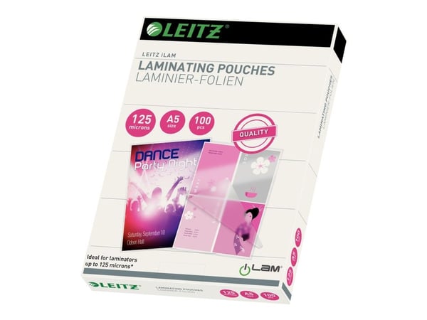 Lamineringslomme Leitz A5 125 micron klar (100 stk.)