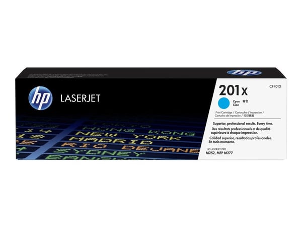 HP 201X lasertoner, 2 300 sidor, cyan