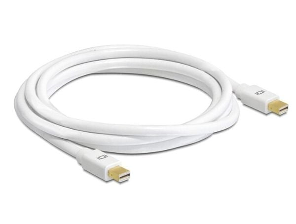 Delock - DisplayPort-kabel - Mini DisplayPort (hann) til Mini DisplayPort (hann) - 1.5 m - hvit