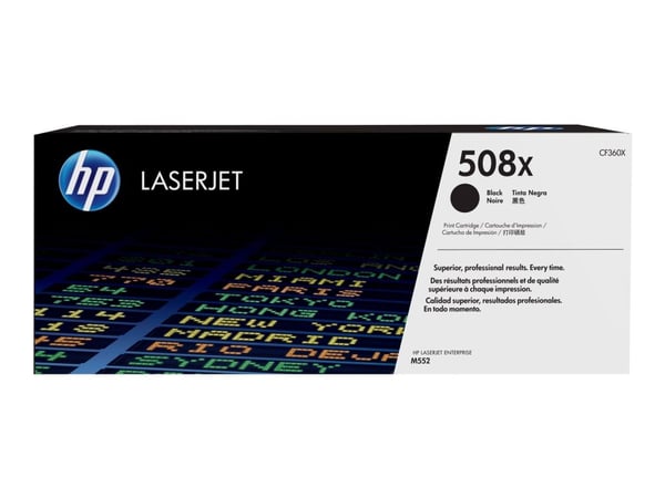 HP 508X CF360X originaltoner til LaserJet M552/M553/M557, svart, 12500 sider