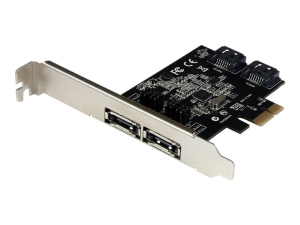 StarTech.com 2 Port PCI Express SATA 6 Gbps eSATA-ohjainkortti - Dual Port PCIe SATA III Card - 2 Int/2 Ext - SATA III 6Gbps (PEXESAT322I) - Tallen...