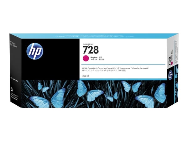 HP 728 - 300 ml - magenta - original - DesignJet - blekkpatron - for DesignJet T730, T830