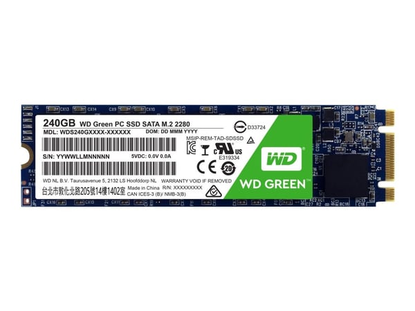WD Green PC SSD WDS240G1G0B - SSD - 240 GB - intern - M.2 2280 - SATA 6Gb/s