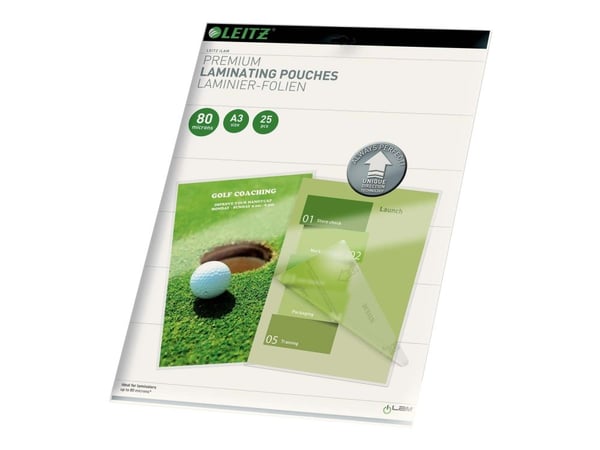 Leitz - Glättat, CrystalClear - A3 (297 x 420 mm) lamineringsfickor