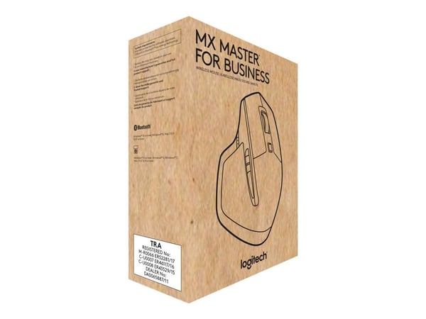 Logitech MX Master - Mus - laser - 5 knapper - trådløs - 2.4 GHz, Bluetooth - USB trådløs mottaker - meteoritt
