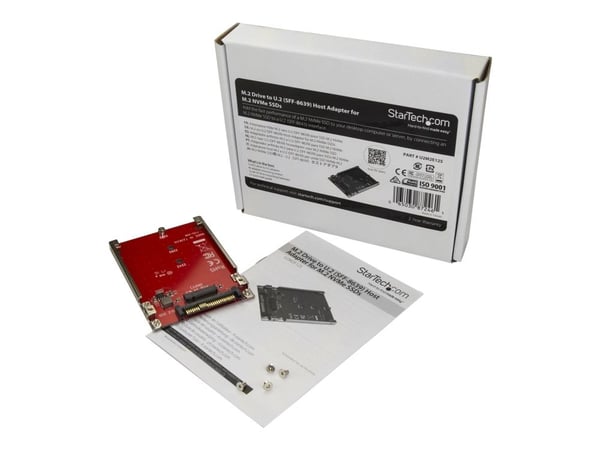 StarTech.com U2M2E125, U.2, M.2, Punainen, CE, FCC, TAA, REACH, 5 - 50 °C, -25 - 70 °C