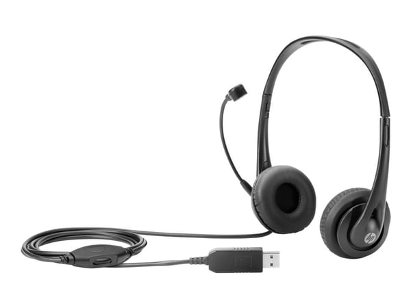 HP - Hodesett - on-ear - kablet - USB - black jack
