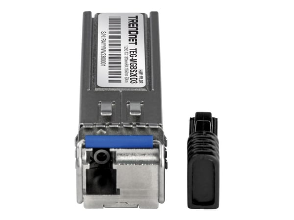 TRENDnet TEG MGBS20D3 - SFP (mini-GBIC) transceivermodul - 1GbE - 1000Base-LX, Fiberkanal - LC-enkeltmodus - opp til 20 km - 1550 (RX) / 1310 (TX) ...