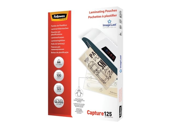Laminointitaskut Fellowes A4 125 micron kiiltävä - (100 kpl)