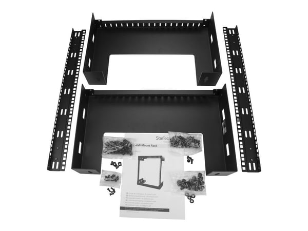 StarTech.com 12U 19" Wall Mount Network Rack - 12" Deep 2 Post Open Frame Server Room Rack for Data/AV/IT/Computer Equipment/Patch Panel with Cage ...