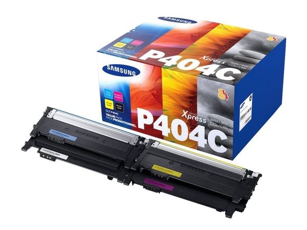 HP CLT-P404C - 4-pack - svart, gul, cyan, magenta - original - tonerpatron (SU365A) - for Samsung CLX-3302, 3303, 3304, 3307; Xpress SL-C432, C433,...