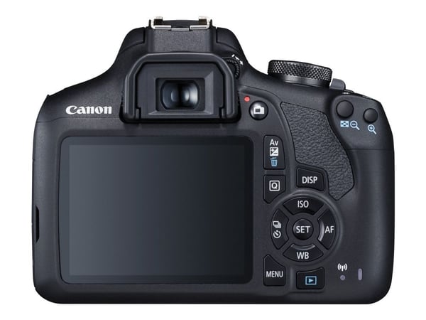 Canon EOS 2000D - Digitalkamera - SLR - 24.1 MP - APS-C - 1080 p / 30 fps - 3optisk x-zoom EF-S 18-55 mm IS II- og EF 75-300 mm III-linser - Wi-Fi,...