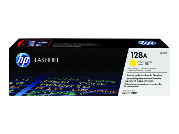 Lasertoner hp 128a ce322a, 1 300 sidor, gul