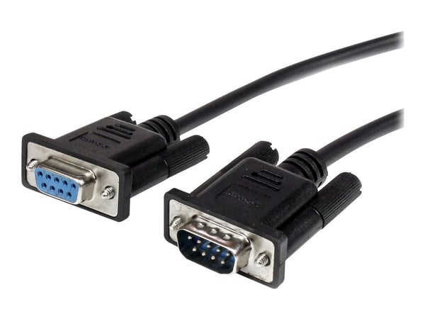 StarTech.com 0.5m Black Straight Through DB9 RS232 Serial Cable - DB9 RS232 Serial Extension Cable - Male to Female Cable - 50cm (MXT10050CMBK) - S...