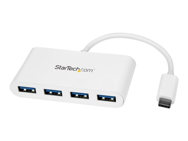 StarTech.com USB C-hubb med 4 portar tillsammans med 4x USB A-portar (USB 3.0 SuperSpeed 5 Gbit/s) - Bussdriven via USB - Bärbar USB C- till USB A-...