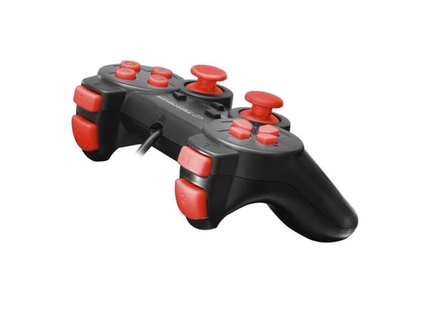 Esperanza CORSAIR - Spelkontroll - kabelansluten - svart, röd - för Sony PlayStation 2, PC, Sony PlayStation 3