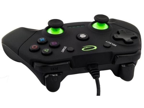 Esperanza Vanquisher - Håndkonsoll - 12 knapper - kablet - svart, grønn - for PC, Sony PlayStation 3