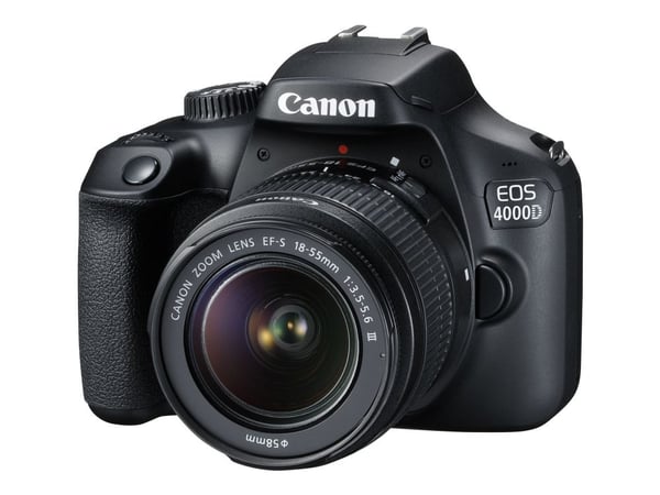 Canon EOS 4000D - Digitalkamera - SLR - 18.0 MP - APS-C - 1080 p / 30 fps - Wi-Fi - svart (Only Body, no lens)
