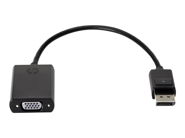 HP - VGA-adapter - DisplayPort (hann) til HD-15 (VGA) (hunn) - 20 cm - for HP Z1 G9; Elite t655; Pro 260 G9, 400 G9, t550; ProOne 440 G9; Workstati...