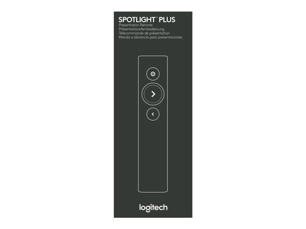 Logitech Spotlight Plus - Presentasjonsfjernstyring - 3 knapper - skifergrå