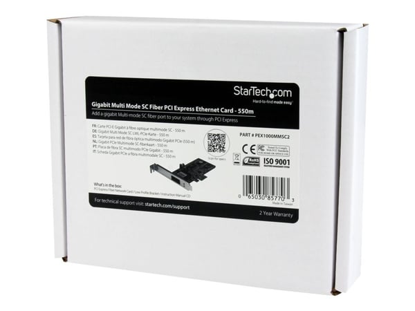 Startech PCI Express Gigabit Ethernet Multimode SC Fiber Network Card - Nettverksadapter - PCI Express x1 - 1000Base-FX