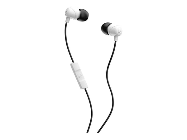 Skullcandy Jib - Ørepropper med mikrofon - i øret - kablet - 3,5 mm jakk - lydisolerende - hvit/svart/hvit