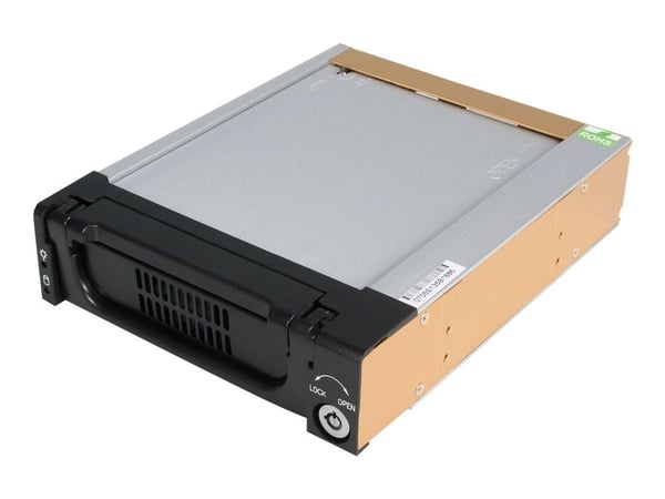 Startech 5.25 in Rugged SATA Hard Drive Mobile Rack Drawer - Aluminum Removable Hard Drive Bay (DRW150SATBK) - Bevegelig lagerrack - 3.5" - svart