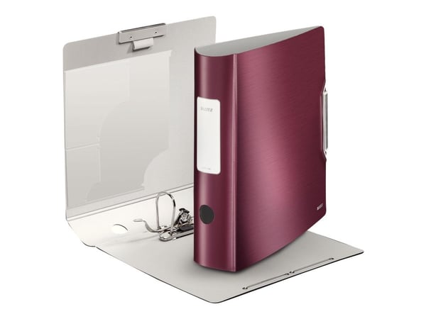 Leitz 180° Active Style - Hevarmbuefil - bokryggbredde: 82 mm - for A4 (210 x 297 mm) - kapasitet: 500 ark - rubinrød
