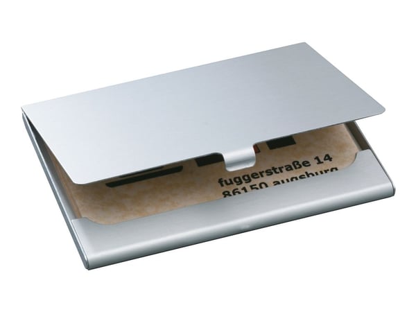 Sigel - Visittkortbok - for 58 x 91 mm - kapasitet: 15 kort - matt sølv