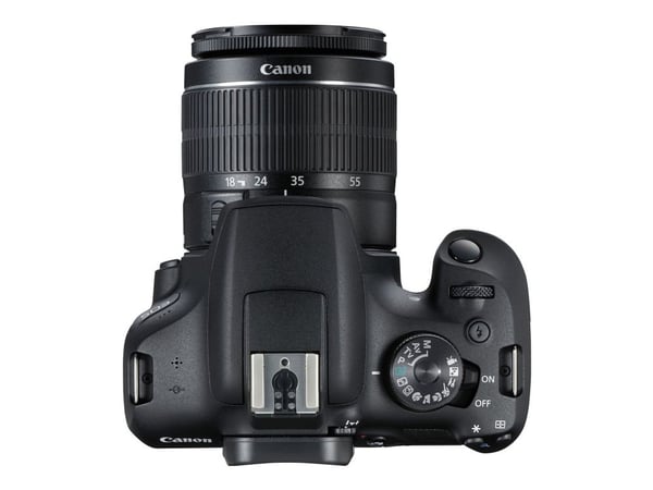Canon EOS 2000D + EF-S 18-55mm f/3.5-5.6 IS II + EF 75-300mm f/4-5.6 III, 24,1 MP, 6000 x 4000 pikseliä, CMOS, Full HD, 475 g, Musta