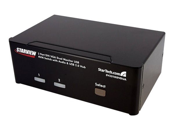 StarTech.com SV231DDVDUA, 1920 x 1200 pikseliä, WUXGA, 18 W, Musta StarTech.com SV231DDVDUA, 1920 x 1200 pikseliä, WUXGA, 18 W, Musta