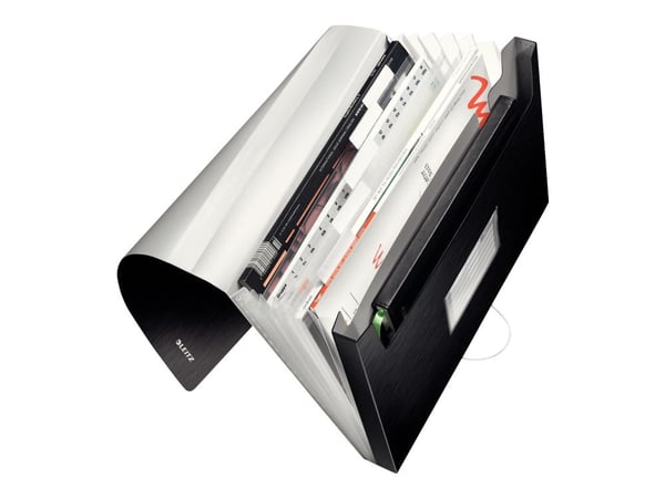Leitz Style - Dokumentmappe - kan utvides - 6 rom - 6 deler - for A4 - med fliker - atlasksort