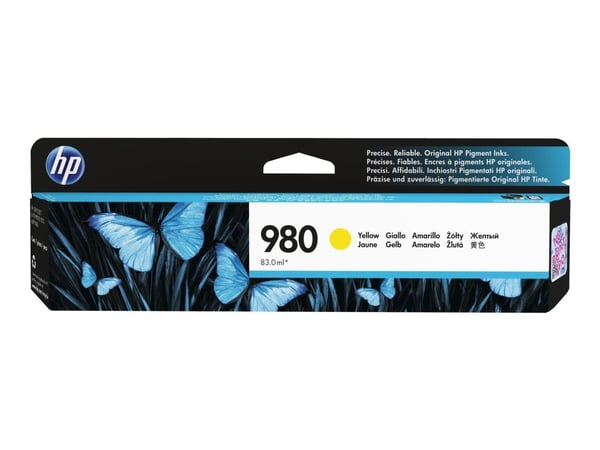 HP 980 - 86.5 ml - gul - original - blekkpatron - for Officejet Enterprise Color MFP X585; Officejet Enterprise Color Flow MFP X585