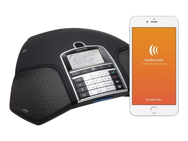 Konftel 300IPx - Konferanse-VoIP-telefon - SIP v2 - lakrissvart - for Konftel C50300IPx Hybrid