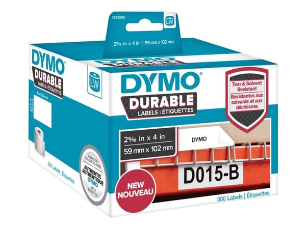 DYMO LabelWriter Address - Adhesiv - hvit - 59 x 102 mm 300 etikett(er) (1 rull(er) x 300) merkelapper - for DYMO LabelWriter 310, 315, 320, 330, 4...