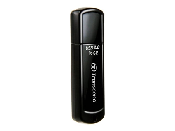 Transcend JetFlash 350, 16 GB, USB A-tyyppi, 2.0, Suojus, 8,5 g, Musta
