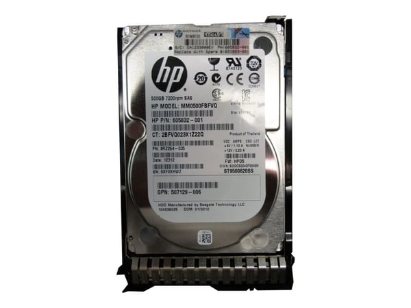 HPE Dual Port Midline - Hårddisk - 500 GB - inbyggd - 2.5" SFF - SAS 6Gb/s - 7200 rpm - med HP SmartDrive-bärvåg