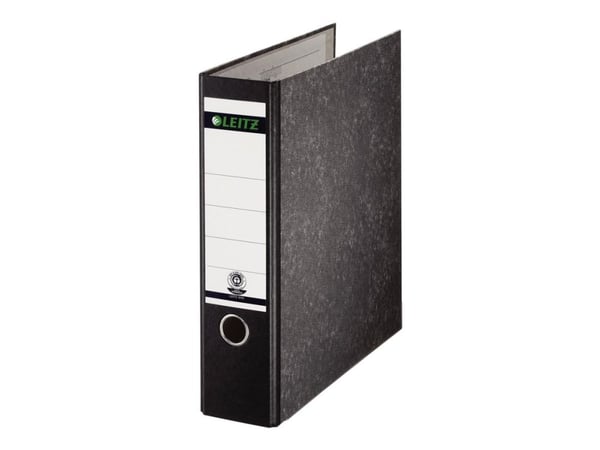LEITZ sky marmormappe, 180 grader, DIN A4, 80 mm, svart Pappomslag, laminert på utsiden med sky marmorpapir (1070-00-00)