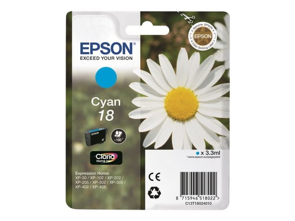 Muste Epson muste T1802 (C13T18024010) syaani