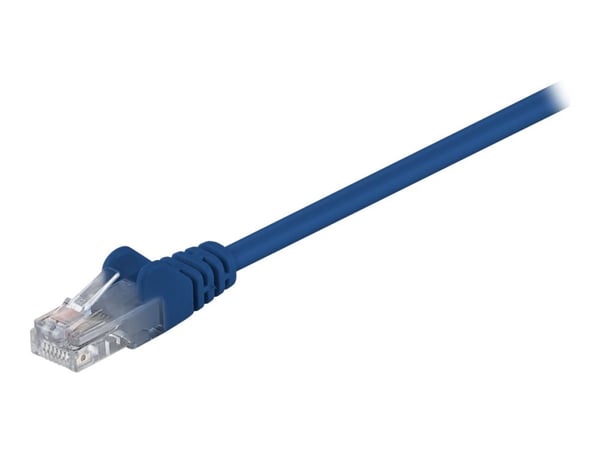 MicroConnect - Nettverkskabel - RJ-45 (hann) til RJ-45 (hann) - 25 cm - UTP - CAT 5e - flertrådet - blå