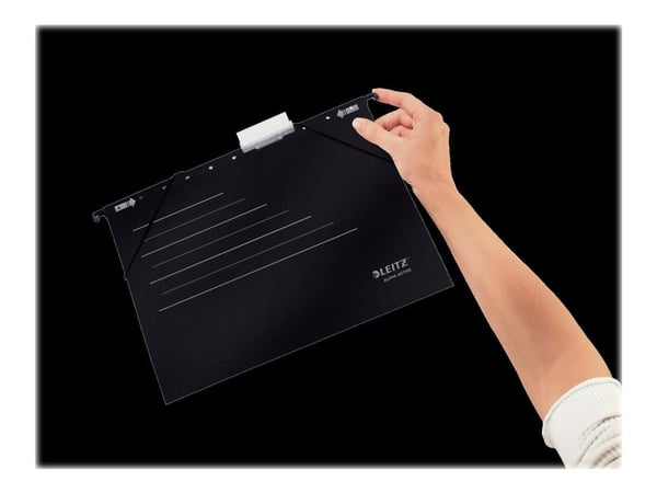 LEITZ ALPHA Active hengemapp, A4, sideåpning, svart - for markedet: D - L - A - CH - 5 stk (1925-30-95)