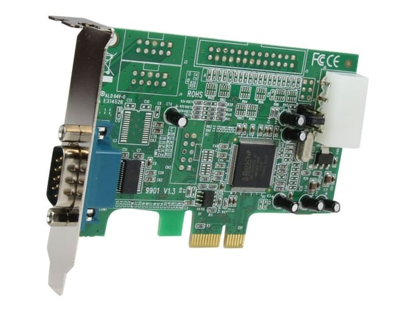 StarTech.com 1 Port Low Profile Native RS232 PCI Express Serial Card with 16550 UART (PEX1S553LP) - Sarjasovitin - PCIe lavprofil - RS-232