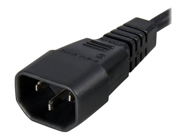 StarTech.com 1m (3ft) virtajohdon jatkojohto, C14-C13, 10A 125V, 18AWG, musta Tietokoneen virtajohdon jatkojohto, virtalähteen jatkojohto, IEC-320-...