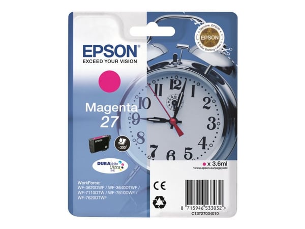 Epson Alarm clock 27 DURABrite Ultra, Väriainepohjainen muste, 1 kpl