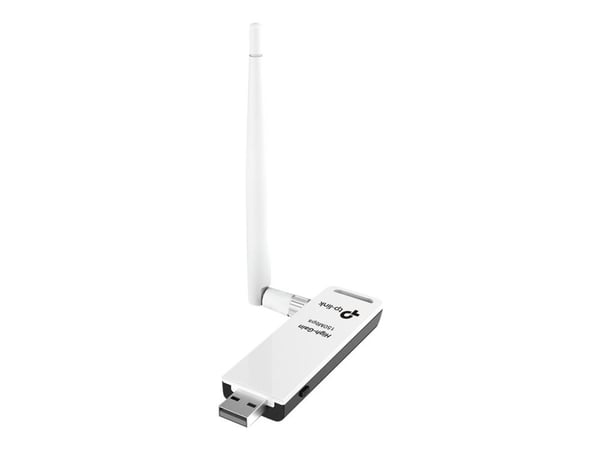 TP-Link TL-WN722N, Langaton, USB, WLAN, Wi-Fi 4 (802.11n), 150 Mbit/s, Musta, Valkoinen